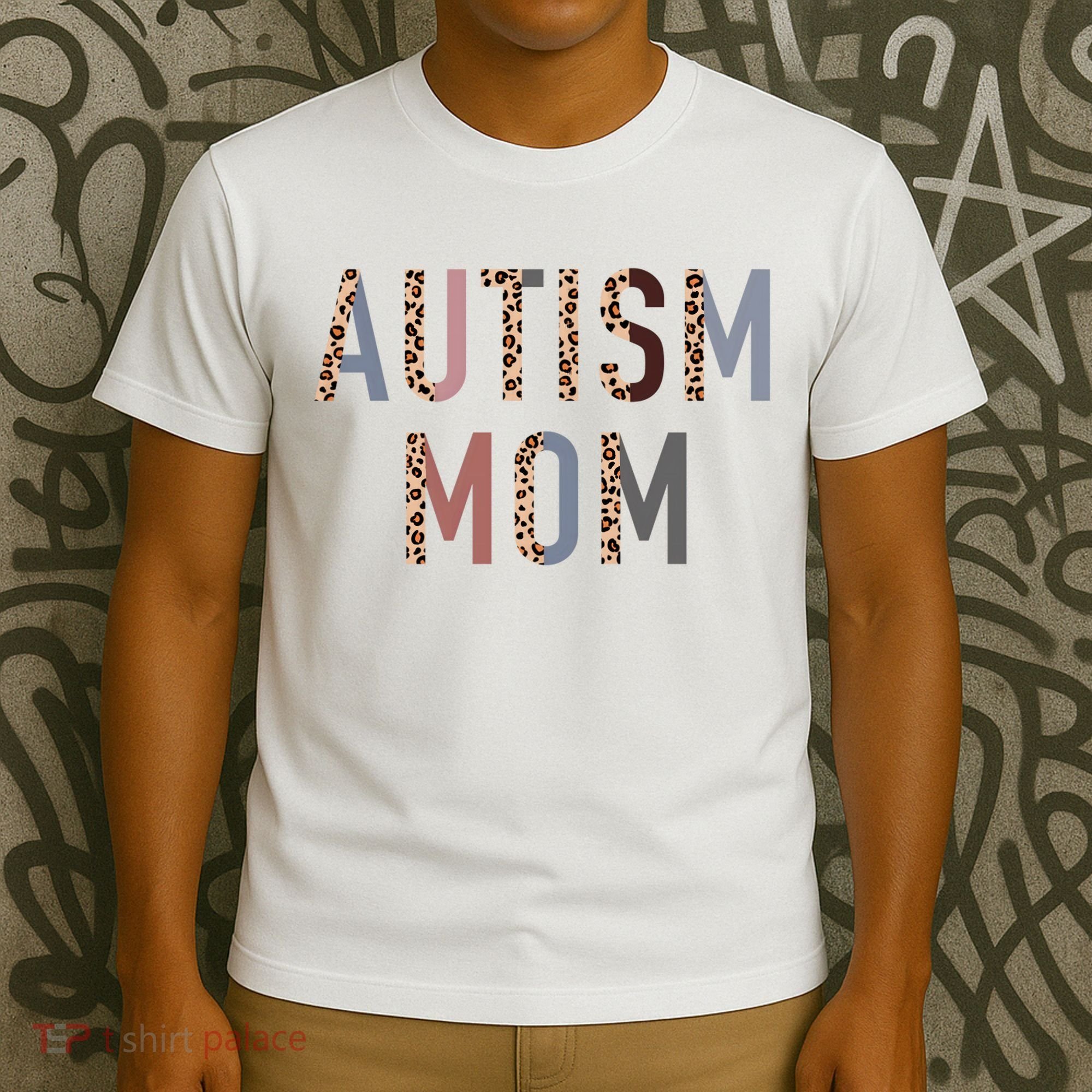 Autism Mom Leopard Print T-Shirt