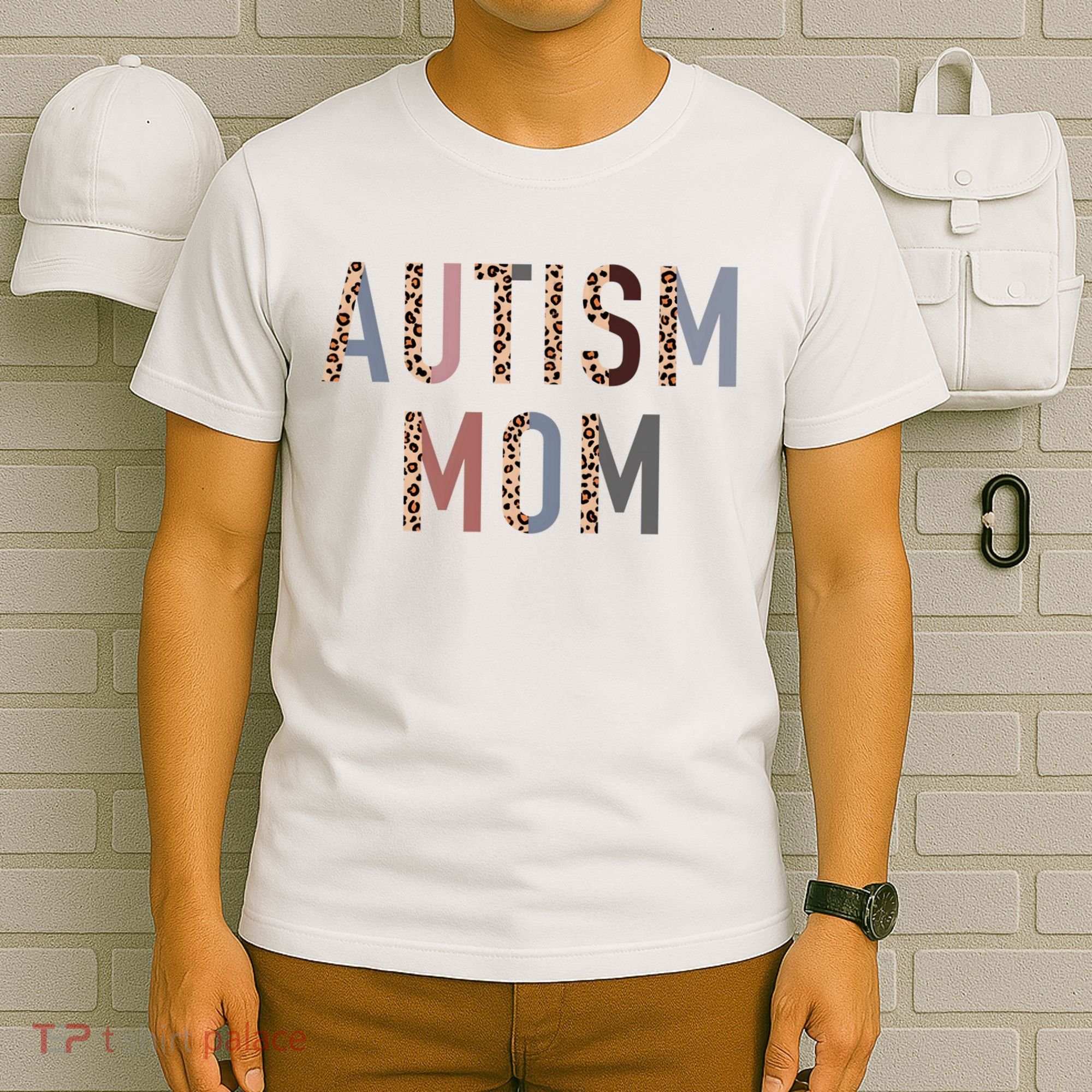 Autism Mom Leopard Print T-Shirt
