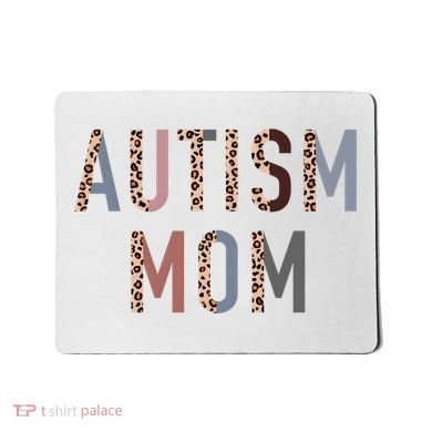 Autism Mom Leopard Print Mousepad