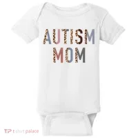 Autism Mom Leopard Print Baby Bodysuit thumb 0