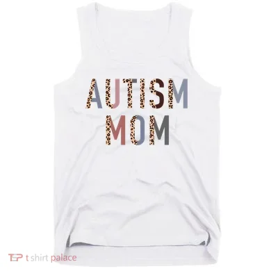 Autism Mom Leopard Print Tank Top