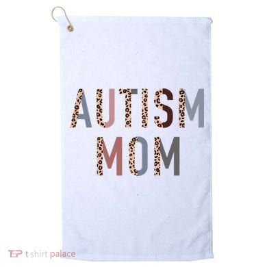 Autism Mom Leopard Print Golf Towel