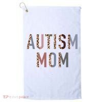 Autism Mom Leopard Print Golf Towel thumb 0