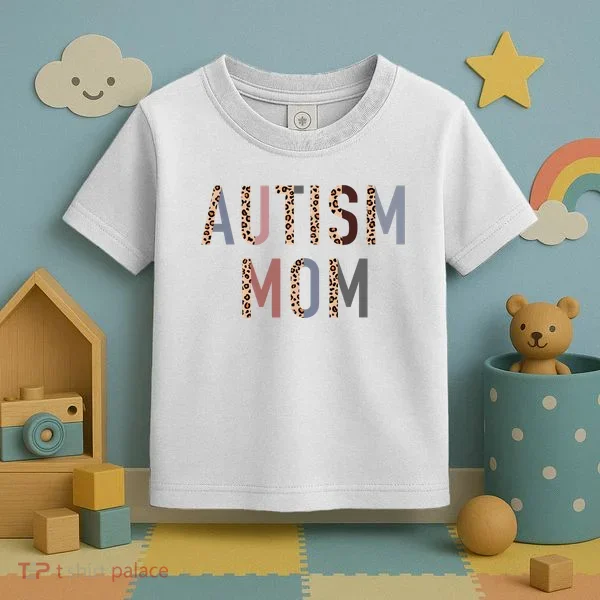 Autism Mom Leopard Print Toddler T-Shirt