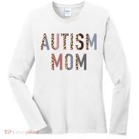 Autism Mom Leopard Print Women's Long Sleeve Shirt thumb 0