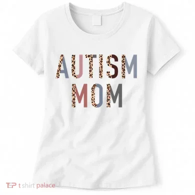 Autism Mom Leopard Print Women's T-Shirt