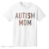 Autism Mom Leopard Print Kids T-Shirt thumb 0