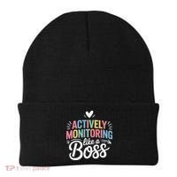 Actively Monitoring Like A Boss Test Day Testing Teacher Beanie thumb 0