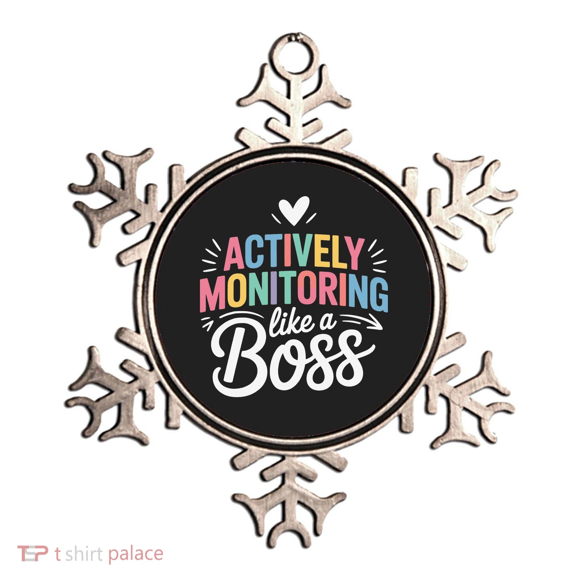 Actively Monitoring Like A Boss Test Day Testing Teacher Ornament