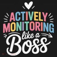Actively Monitoring Like A Boss Test Day Testing Teacher Women's Long Sleeve Shirt thumb 2