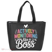 Actively Monitoring Like A Boss Test Day Testing Teacher Tote Bag thumb 0