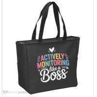 Actively Monitoring Like A Boss Test Day Testing Teacher Tote Bag thumb 2