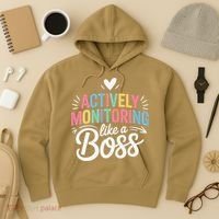 Actively Monitoring Like A Boss Test Day Testing Teacher Hoodie thumb 3