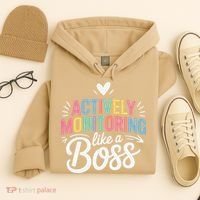 Actively Monitoring Like A Boss Test Day Testing Teacher Hoodie thumb 4