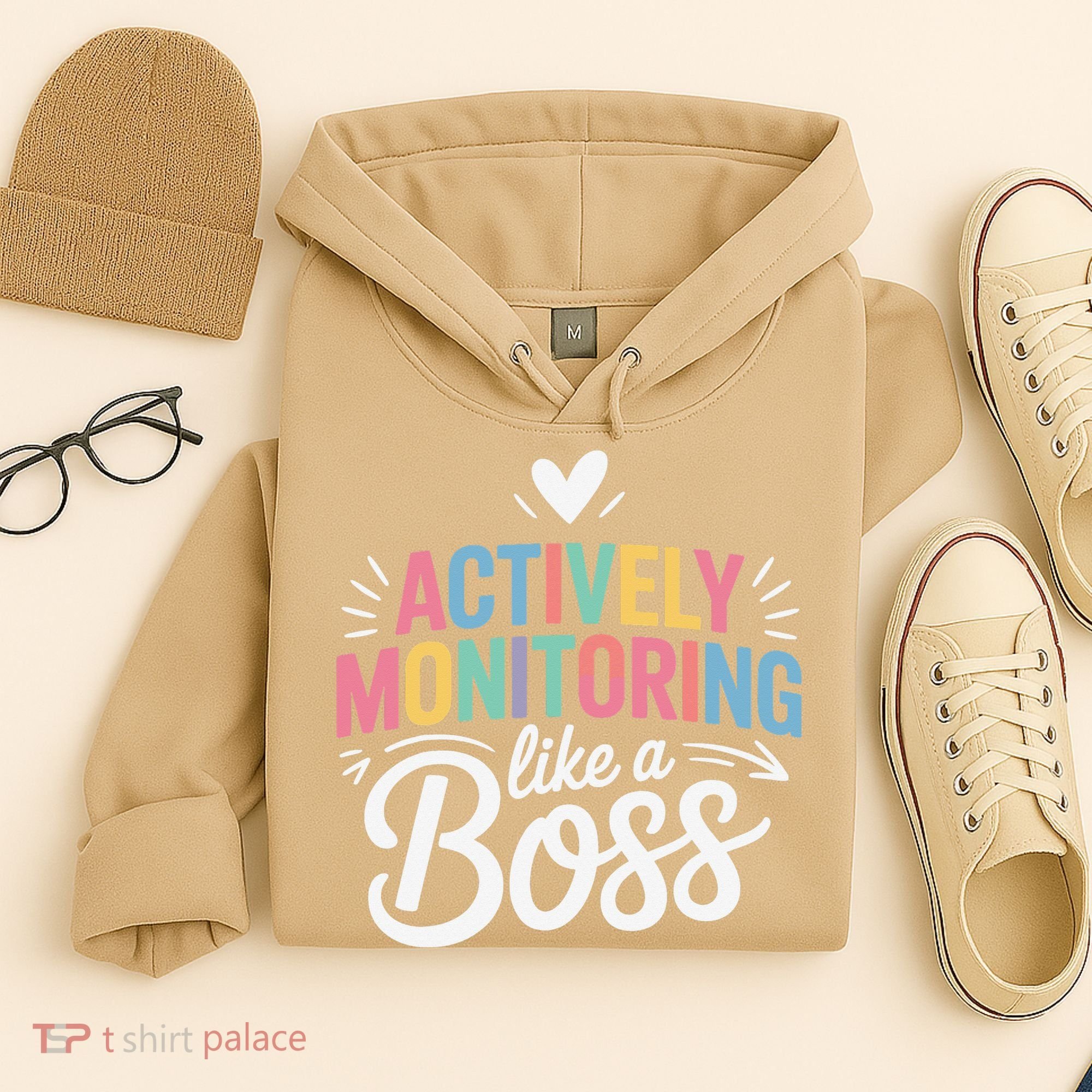 Actively Monitoring Like A Boss Test Day Testing Teacher Hoodie