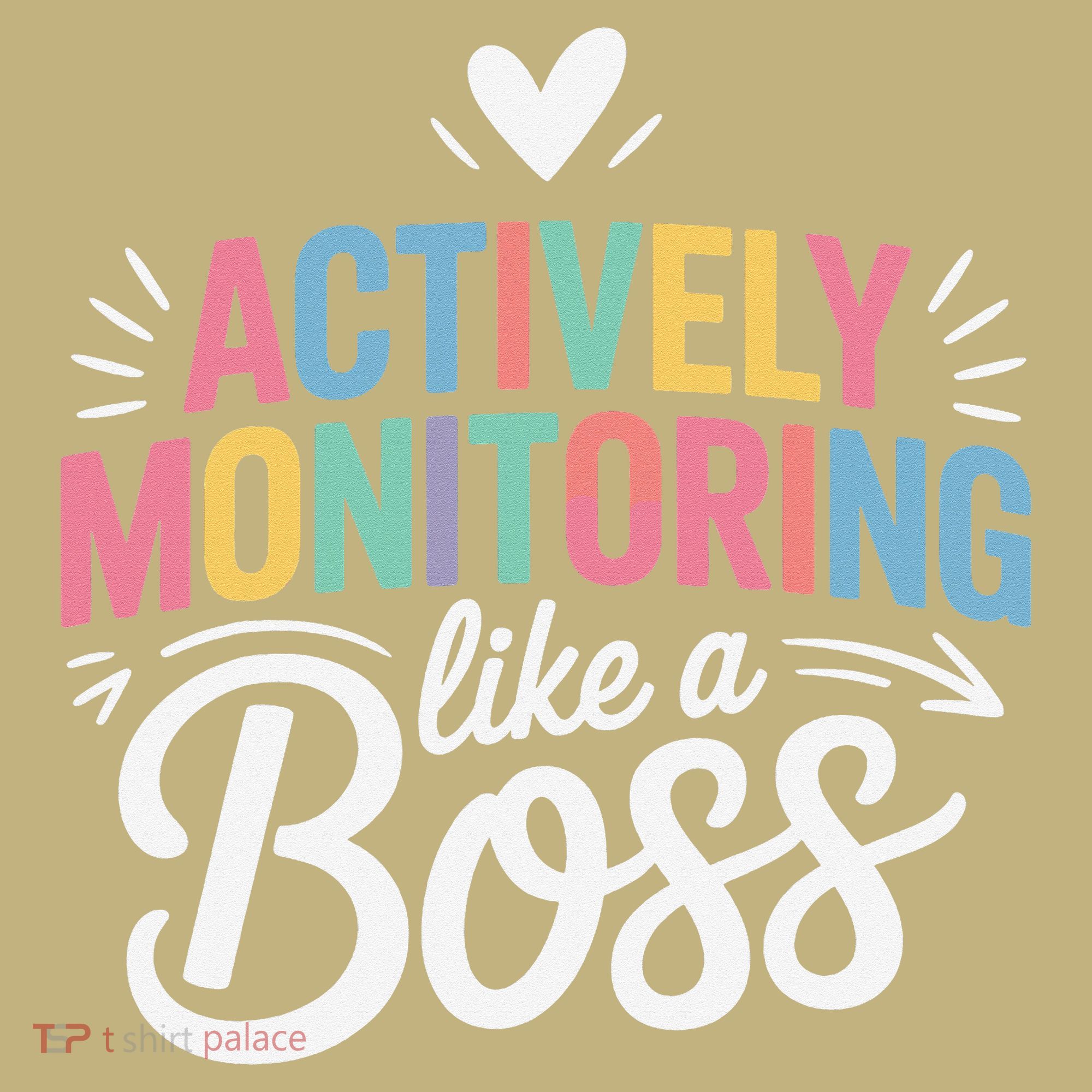 Actively Monitoring Like A Boss Test Day Testing Teacher Hoodie