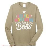 Actively Monitoring Like A Boss Test Day Testing Teacher Long Sleeve Shirt thumb 0