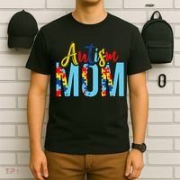 Autism Mom Life Puzzle Mothers Day Autism Mom T-Shirt thumb 6