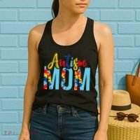 Autism Mom Life Puzzle Mothers Day Autism Mom Women's Tank Top thumb 2