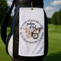 All My Life You Have Been Faithful Butterfly Christian Golf Towel thumb 2