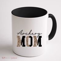 Archery Mom Leopard Archer Archery Mama Proud Parent Hunter Gift Coffee Mug thumb 1