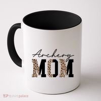 Archery Mom Leopard Archer Archery Mama Proud Parent Hunter Gift Coffee Mug thumb 0