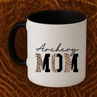 Archery Mom Leopard Archer Archery Mama Proud Parent Hunter Gift Coffee Mug thumb 2