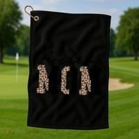 Archery Mom Leopard Archer Archery Mama Proud Parent Hunter Gift Golf Towel thumb 1