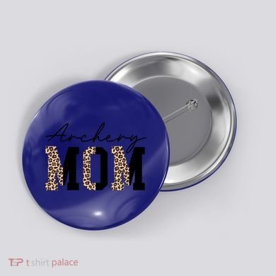 Archery Mom Leopard Archer Archery Mama Proud Parent Hunter Gift Button