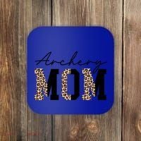 Archery Mom Leopard Archer Archery Mama Proud Parent Hunter Gift Coaster thumb 0