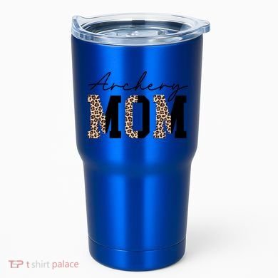 Archery Mom Leopard Archer Archery Mama Proud Parent Hunter Gift Tumbler