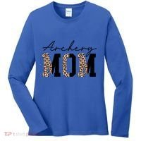 Archery Mom Leopard Archer Archery Mama Proud Parent Hunter Gift Women's Long Sleeve Shirt thumb 0