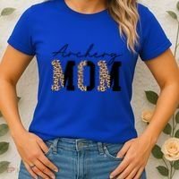 Archery Mom Leopard Archer Archery Mama Proud Parent Hunter Gift Women's T-Shirt thumb 2