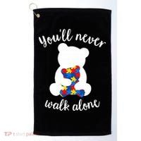 Autism Mom Love Women Autism Awareness Mom Cute Gift Golf Towel thumb 0