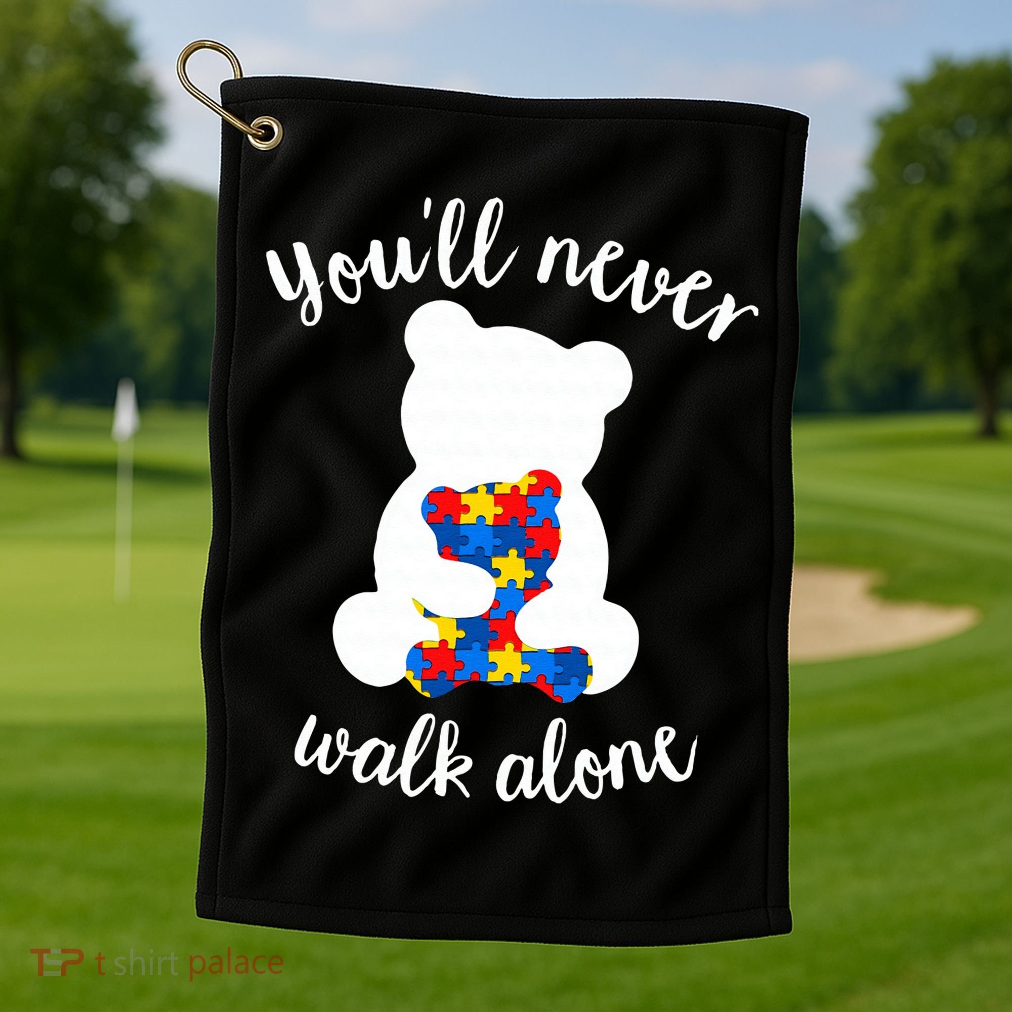 Autism Mom Love Women Autism Awareness Mom Cute Gift Golf Towel