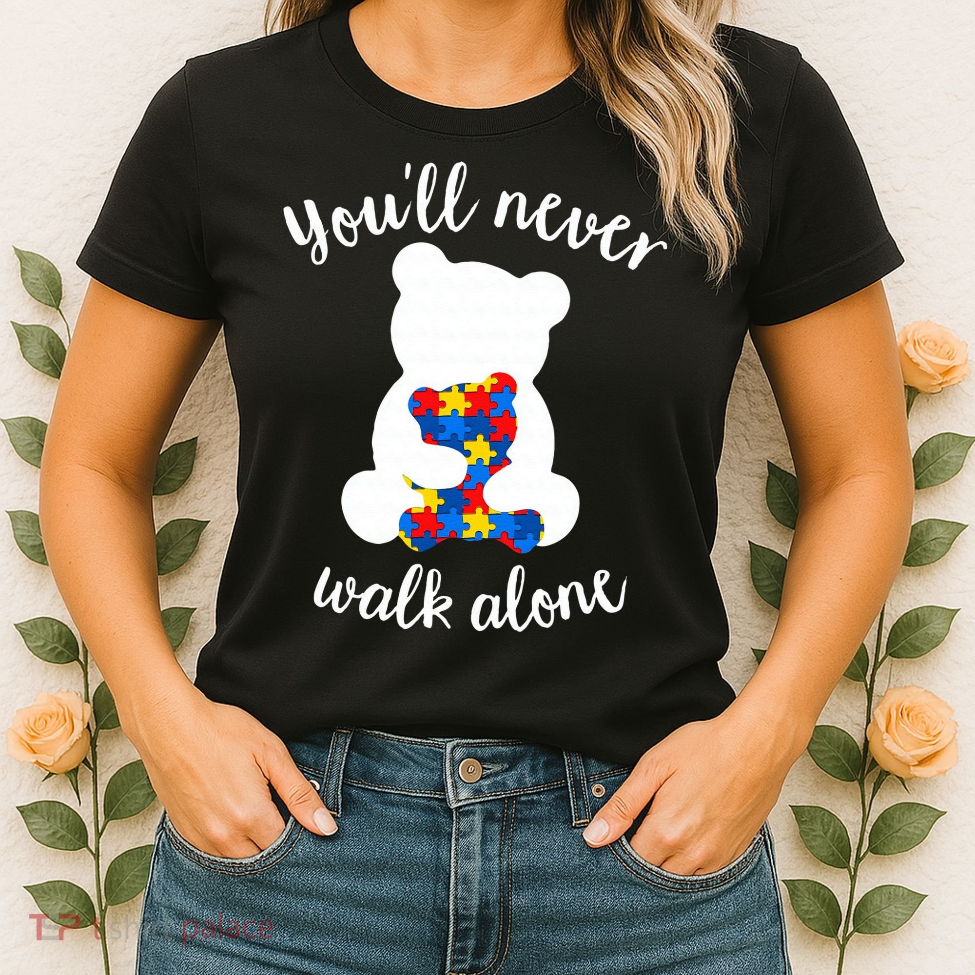 Autism Mom Love Women Autism Awareness Mom Cute Gift Women's T-Shirt