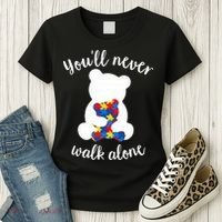 Autism Mom Love Women Autism Awareness Mom Cute Gift Women's T-Shirt thumb 3