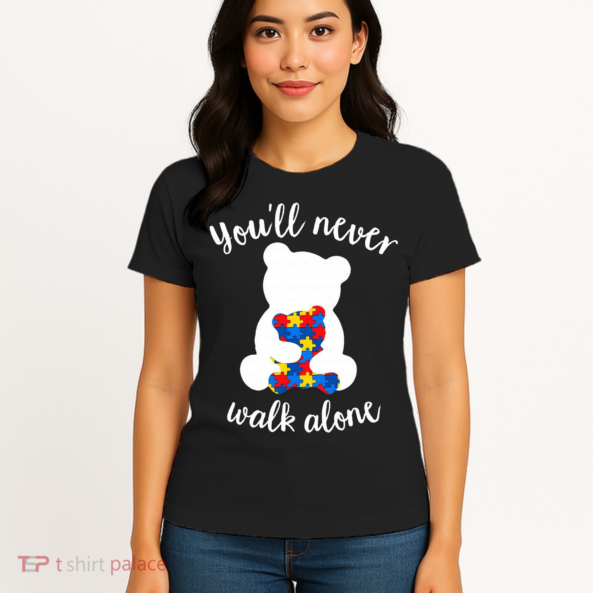 Autism Mom Love Women Autism Awareness Mom Cute Gift Women's T-Shirt