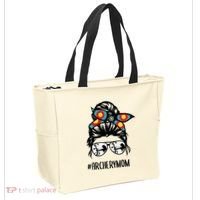Archery Mom Life Messy Bun Hair Glasses Tote Bag thumb 2