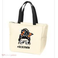 Archery Mom Life Messy Bun Hair Glasses Tote Bag thumb 3