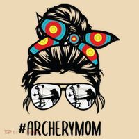 Archery Mom Life Messy Bun Hair Glasses Tote Bag thumb 4