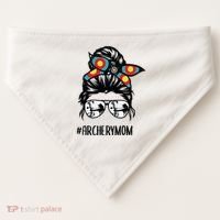 Archery Mom Life Messy Bun Hair Glasses USA-Made Doggie Bandana thumb 0
