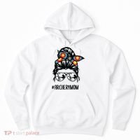 Archery Mom Life Messy Bun Hair Glasses Hoodie thumb 0
