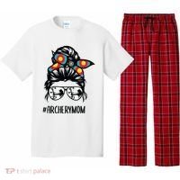 Archery Mom Life Messy Bun Hair Glasses Pajama Set thumb 0