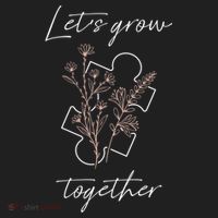 Autism Mom Let's Grow Together Puzzle Piece Autism Awareness Gift Hat thumb 2
