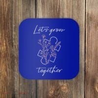 Autism Mom Let's Grow Together Puzzle Piece Autism Awareness Gift Coaster thumb 0