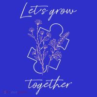 Autism Mom Let's Grow Together Puzzle Piece Autism Awareness Gift Mousepad thumb 1
