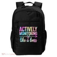 Actively Monitoring Like A Boss State Testing Day Teacher Backpack thumb 0