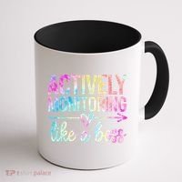 Actively Monitoring Like A Boss State Testing Day Teacher Coffee Mug thumb 1
