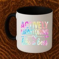 Actively Monitoring Like A Boss State Testing Day Teacher Coffee Mug thumb 2